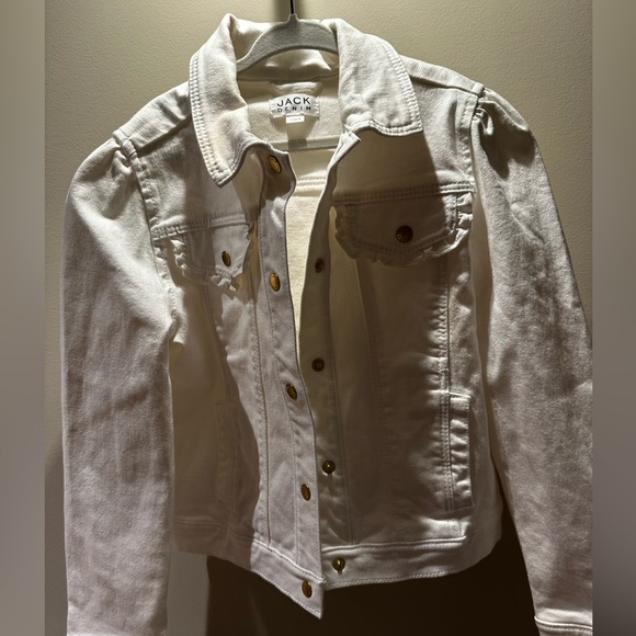 Janie & Jack white denim jacket size 7-8 (NWT) - Picture 2 of 2